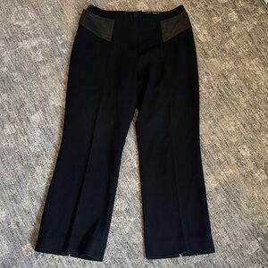 Escada Black dress Pants - women’s size 38 - US size 8 - belt accent - wool